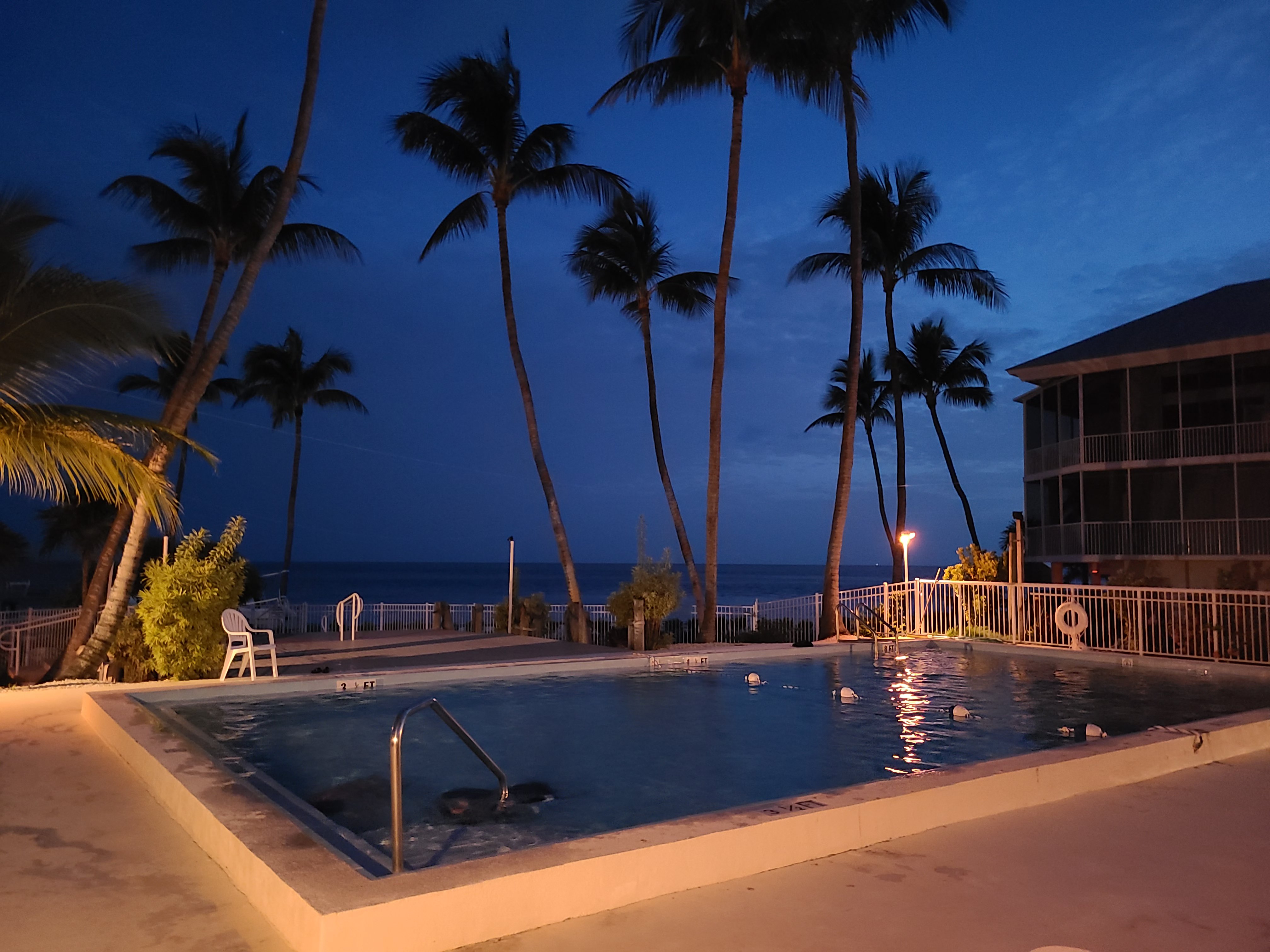 Heated pool in the keys